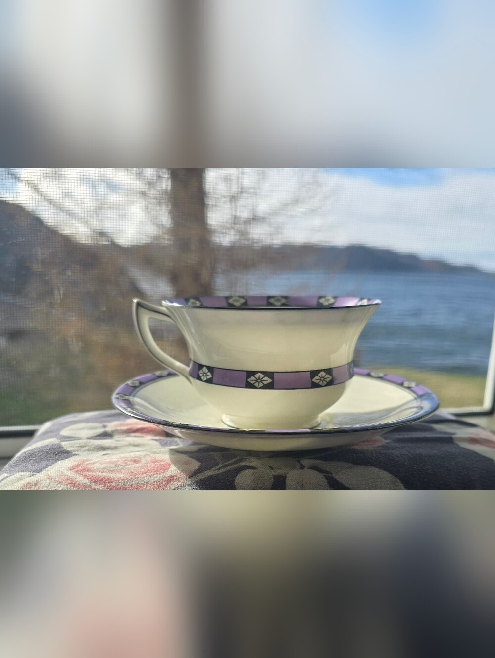 Aynsley Art Deco fortune-telling Cup&saucer set